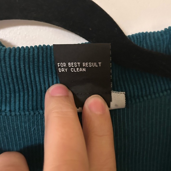 RQL peacock blue corduroy jacket with bronze buttons, women's size XL - Picture 5 of 5